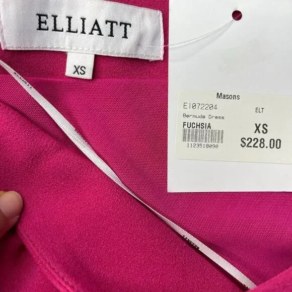 Elliatt Bermuda Mini Dress Crepe Fuchsia (bright pink) women’s size XS NWT - Picture 3 of 11